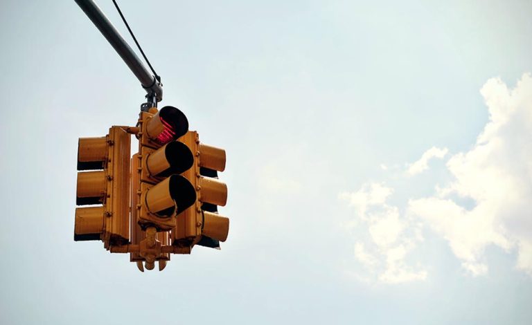 red light stops a red light runner from committing a pedestrian hit-and-run / hit and run