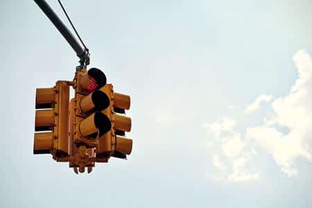 red-light runner runs a stoplight