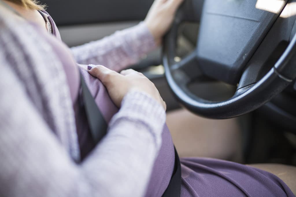 woman experiences pregnancy complications after an auto accident